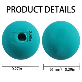 250Pcs Green Clay Beads for Bracelets Making, 6mm Round Beads Clay Ball for DIY Necklace Earring Making Kit