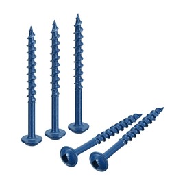 sourcing map #8x2" Pocket Hole Screws, 150pcs Square Drive Self Tapping Wood Screws with Blue Coated for Woodworking