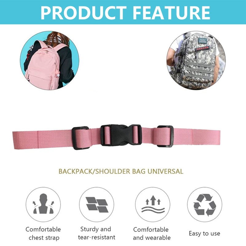 Adjustable Chest Strap Backpack, 2 Pieces Chest Strap for School