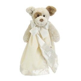 Bearington Baby Lil' Spot Snuggler, Puppy Dog Plush Stuffed Animal Security Blanket, Lovey 15"