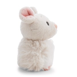 62159 - Morbido topolino di peluche, da coccolare e con cui giocare, per bambini e adulti, fantastica idea regalo, 12 cm, bianco