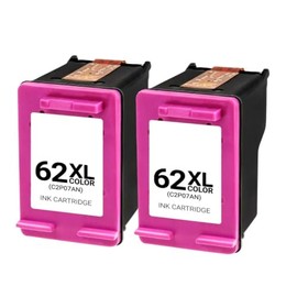 Compatible Ink Cartridge Replacement for HP C2P07AN (62XL) High Yield Tri-Color Ink Ctg (415 YLD) for use in 5540, 5541, 5542, 5543, 5544, 5546, 5547, 5548, 5549 (2 Pack)