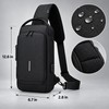Anti-Theft Chest Bag with Combination Lock & USB Port –