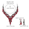 Clearine Wedding Bridal Jewellery Set Teardrop Rhinestone Cluster Statement Necklace