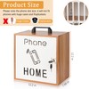 Echaprey Cell Phone Holder Classroom Pocket Chart Wooden Cell Phone