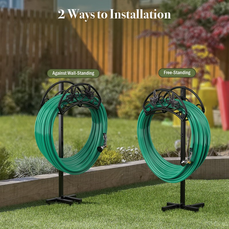 Winpull Garden Hose Holder Detachable, Heavy Duty Metal Water Hose