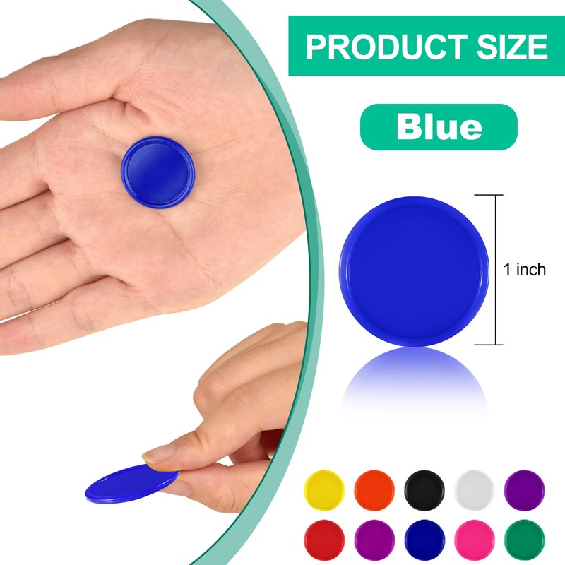 Coopay 500 Pieces Plastic Learning Counters Disks Bingo Chip Counting