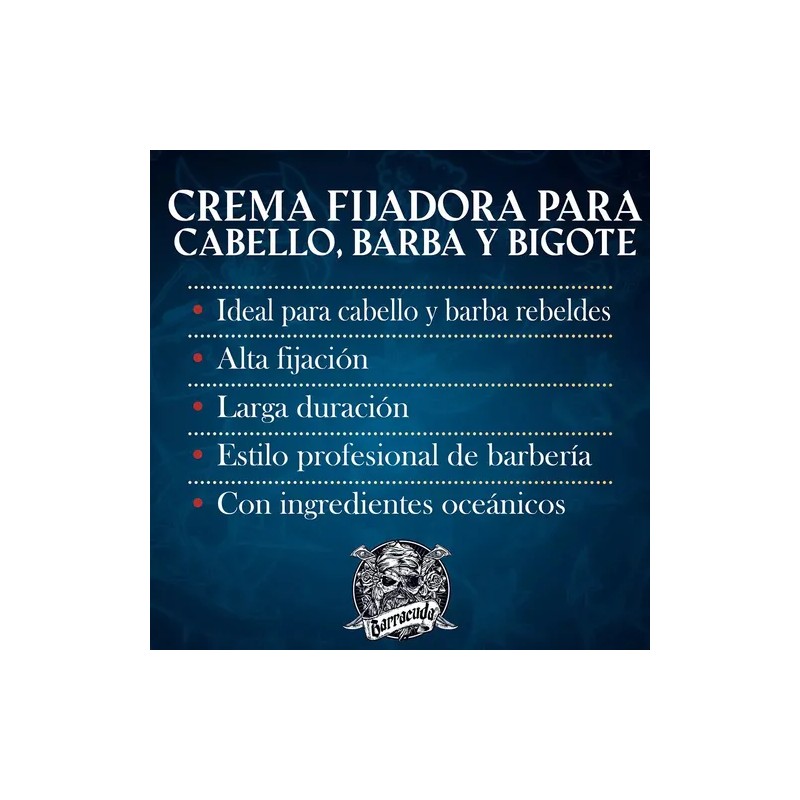 Crema Fijadora Hold Cream Original 150ml Barracuda