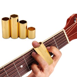 4pcs Guitar Slide, Electric Guitar Metal Slide Bar Guitars String Slides Golden