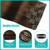 SURNEL Clip in Hair Extensions Human Hair Color 4 Medium
