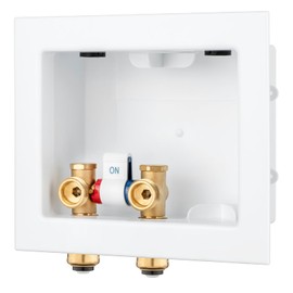 (1 Pack) Lidertik Washing Machine Outlet Box Push to Connect, Single Control Valve, Inlet 1/2 inch Push to Connect x Outlet 3/4 inch Male Thread LI-XYJH-550-M