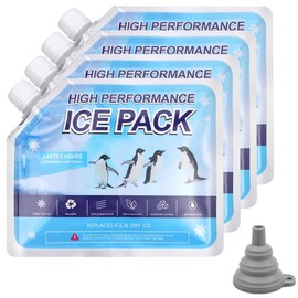 flintronic 4 Pack Ice Packs, High-Performance Cooling Ice Bag, Long lasting Reusable Ice Boards, Reusable for Camping, Picnic, Beach & Outdoor Sports, 16 * 19 CM