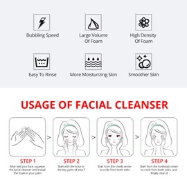 Kojic Acid Facial Cleanser, Skin Cleansing Foam, Moisturising Skin Whitening Facial Cleanser Skin Care 100 g