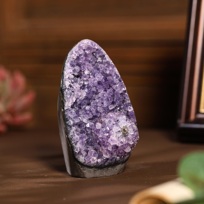 dssmboom Natural Amethyst Crystal Cluster Sample for Meditation Chakra Balancing,