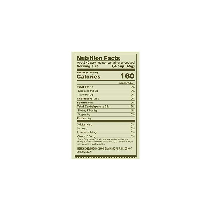 Doguet's Organic Long Grain Brown Rice 4lb (2-pack)