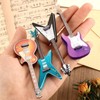 4 Pcs Guitar Fridge Magnets Mini, 1:12 Scale Wooden Musical