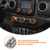 JeCar Center Console Switch Knob Cover AC/Headlight Button Trim Aluminum
