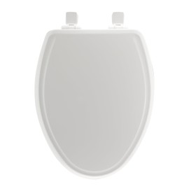 MAYFAIR 1848SLOWB 000 Toilet Seat will Slow Close, Never Loosen and Easily Remove, ELONGATED, Durable Enameled Wood, White