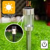 Crosslight Solar Four Multicolor Glass Metal Pathway Light - Weatherproof