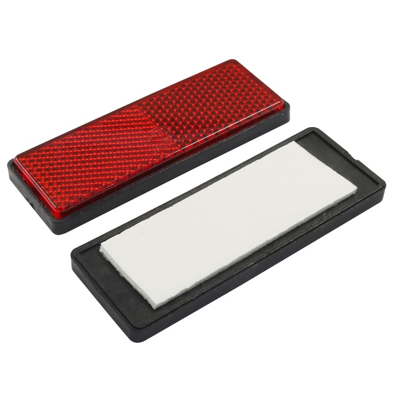 Waziaqoc 10-Pack Red Reflectors, Self-Adhesive Rectangle
