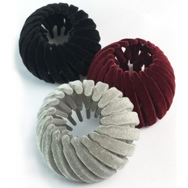 Pinzas para el pelo con diseño de nido de pájaros, paquete de 3 soportes extensibles para coleta para mujeres, pinzas para el pelo de terciopelo para plantas, accesorios para el cabello