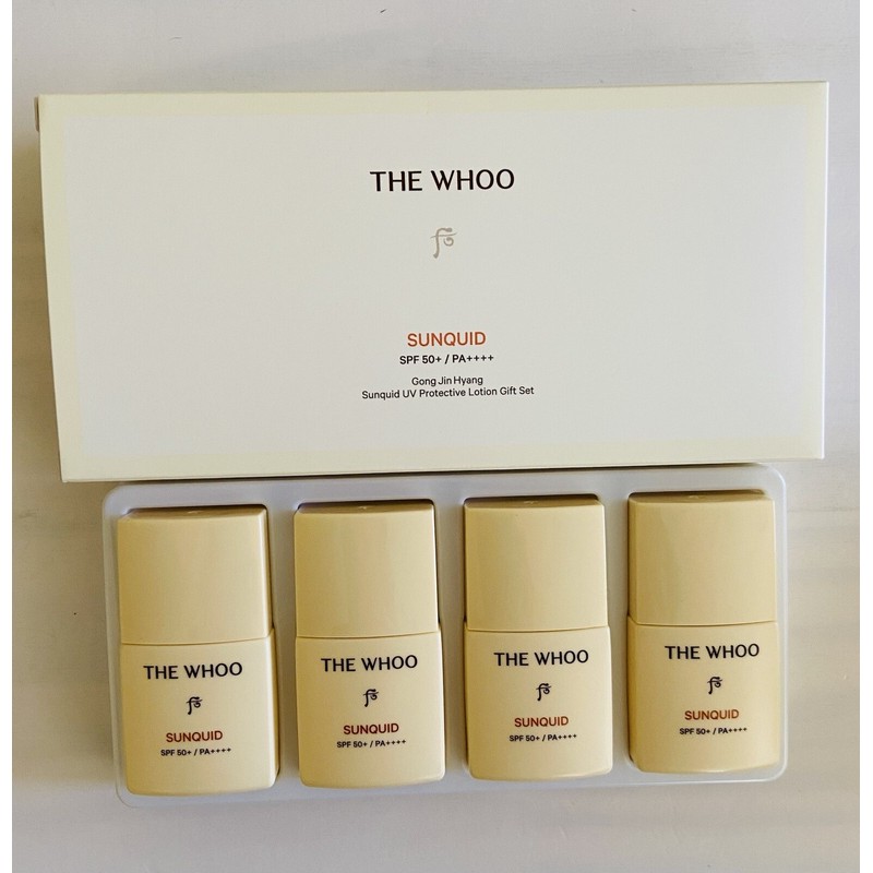Whoo Sunquid UV Protective Lotion SPF50+/PA++++ 13ml X 4 Ea,