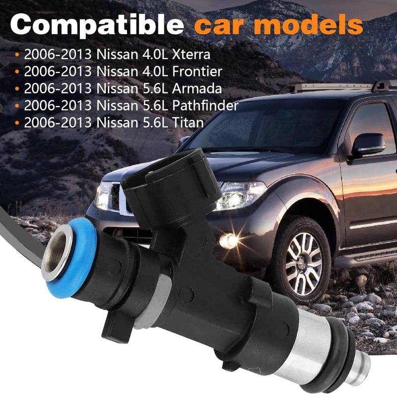 6 Pcs Fuel Injectors Set FIT Nissan Frontier Xterra Pathfinder