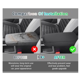 GAFAT Compatible with Citroen C3 Aircross 2025 2026/e-C3 Aircross Centre Armrest Cover, C3 Aircross Hybrid Centre Console Armrest Protection Leather Padding, C3 Aircross 2025 Accessories