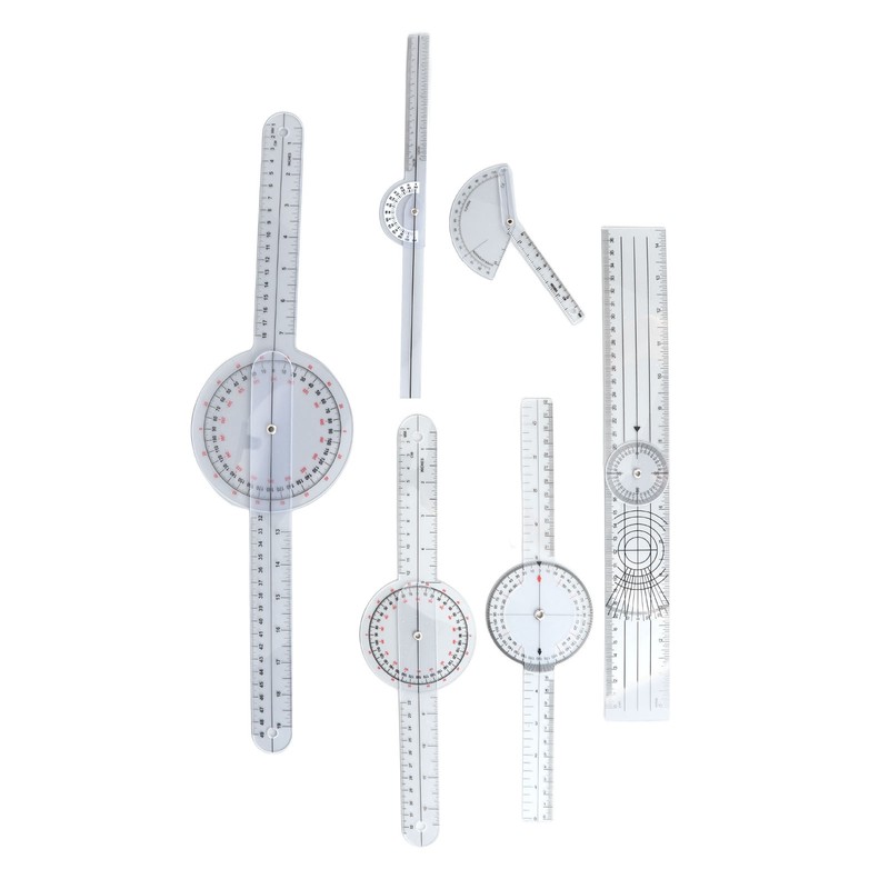 6PCS Medical Goniometer Set 6 8 10inch Multifunction Joint Goniometer