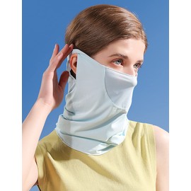 HeiDmai - Cubrebocas unisex con protección UV multiusos para el cuello, máscara elástica con trabillas para las orejas, Azul, Talla única