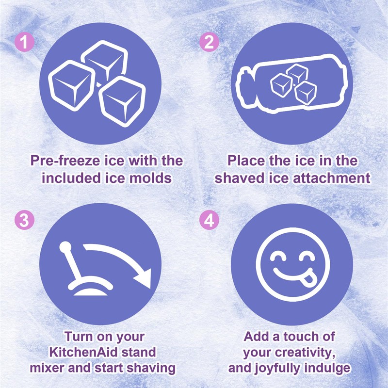 Shaved Ice Attachment for Kitchen aid Stand Mixer, Snow Cone