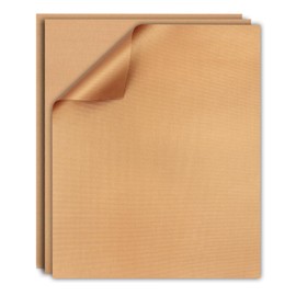 Grill Mat Set of 3, BBQ Grill Mats Nonstick Reusable, Heavy Duty 1.5 oz/Sheet Baking Mats, Works on Electric Grill, Gas, Charcoal, Oven(15.75 x 13 Inch, Copper)