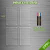 JJPRO Non-Magnetic Dry Erase List Board for Fridge, 11.5"x7" Clear