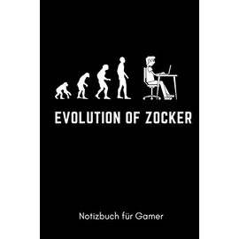 EVOLUTION OF ZOCKER NOTIZBUCH FÜR GAMER: A5 Notizbuch KALENDER | Gaming Buch | Geschenke für Zocker | Kleine Geschenke für Männer | Computer Gadgets | Lustige Geschenkidee für Teenager Nerds