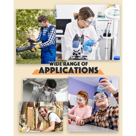 Qbily 3 Pcs Anti-fog Safety Goggles,Adjustable Lab Goggles，Lightweight Science Goggles