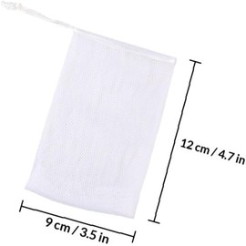Healeved Red de Espuma Doble Capa para Jabón 50 Bolsas de Malla, Uso en Cuerpo y Rostro, Adecuado para Baño y Ducha
