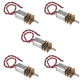 DIANN 5pcs Mini Micro N20 Gear Motor DC 3V-6V Slow Speed Full Metal Gearbox DIY Robot Car