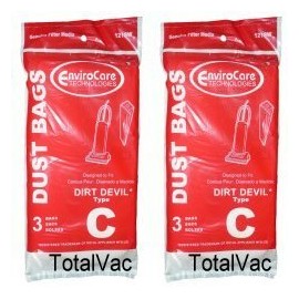 Dirt Devil Vacuum Cleaner Type C Bags - 6 Bags