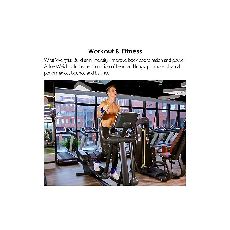 Pesas de Tobillo Ajustables para Fitness, WAYAMY 2 Pack Totalmente