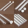 4Pcs Clear Plastic Pipe Storage Tubes with Caps Plastic Hollow