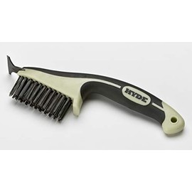 HYDE 46835 MAXXGRIP PRO Wire Brush, 3-1/4", Black