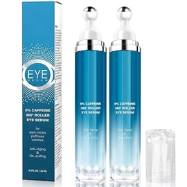 2PCS Caffeine Eye Cream, Crema De CafeNa Para Ojos, Crema de Ojos Con Cafena para Antienvejecimiento,ojeras, bolsas, hinchazn, Mejora la piel de los  