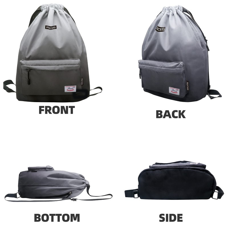 Peicees - Mochila deportiva impermeable con cordón para hombres y