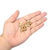 sourcing map 8Pcs Brass Chicago Screw, 5mm Concave Leather Rivets