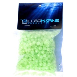Lobo Lures 8mm Lumo Chartreus Super Glow Bead Fishing Tackle Rigging Big Game Lure & Crankbaits (250 Pack)