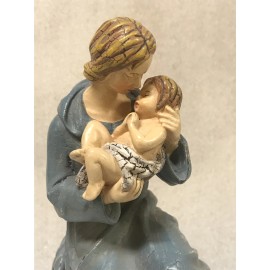 "FLIGHT INTO EGYPT" 9.5" Mary & Baby Jesus Riding Donkey Figurine - Vintage Look