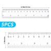 5 PCS 15cm Plastic Ruler Set Transparent Straight Ruler Measuring