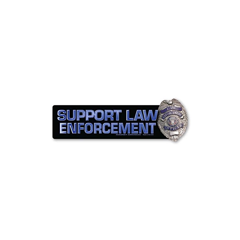 Support Law Enforcement with Badge Bumper Strip Magnet by Magnet