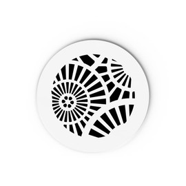 SABA Home Decor Air Vent Cover Grille - Acrylic Plexiglass 10" Round Duct Opening (12" Round Overall) White Finish Decorative Register Covers for Walls & Ceilings NOT for Floor USE, Waterwheel