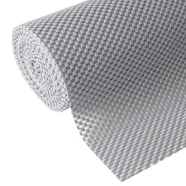 Shelf and Drawer Liner, Non-Adhesive Non Slip and Grip Durable Clean Pad Full Size 17.7 Inches x 20 Feet for Drawers, Shelves, Cabinets, Storage, Kitchen, Desks, Kitchenware, Tableware, Light Gray
